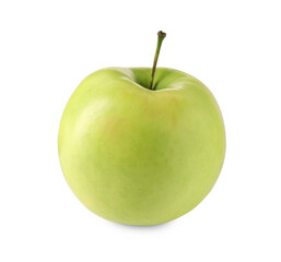 One ripe green apple isolated on white