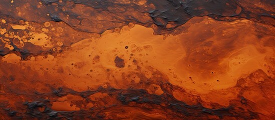 Textured surface of the crude oil