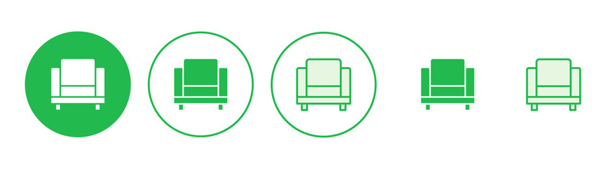 Sofa icon set. sofa icon illustration