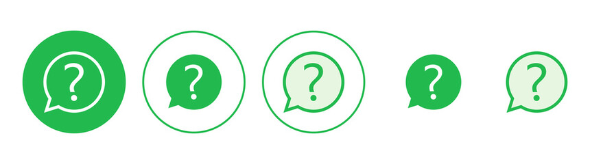Question icon set. question mark icon vector.
