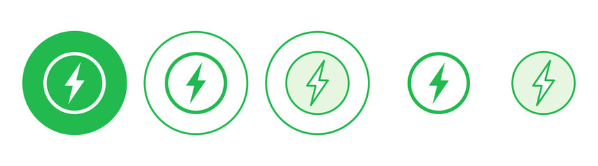 Power icon set. Power Switch Icon. Electric power