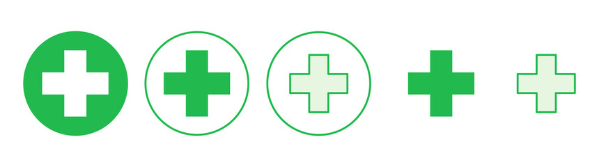 Obraz premium Plus Icon set. Add plus icon