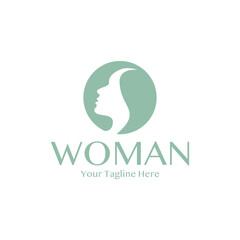 women logo, women beauty logo, Beautiful woman's face logo design Hair, girl, concept for beauty salon, massage, magazine, cosmetic and spa.