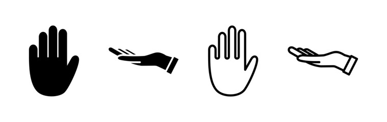 Obraz premium Hand icon vector. hand symbols. palm