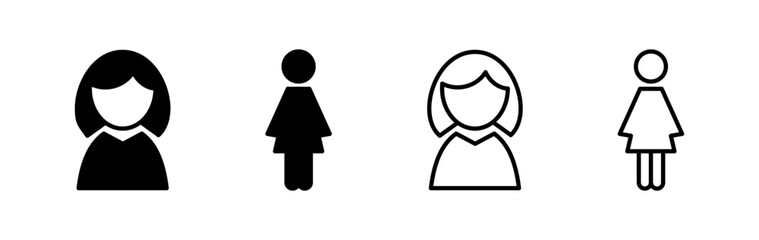 Female icon vector. toilet icon. restroom sign. gender