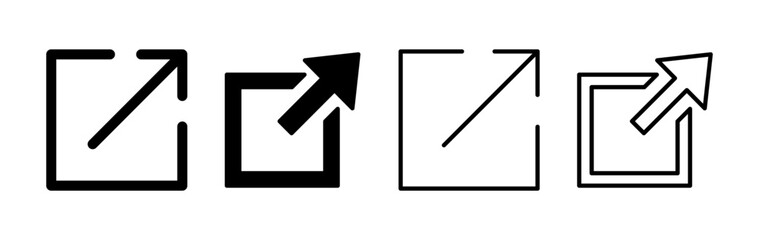 External link icon vector. hyperlink chain symbol. download, share,