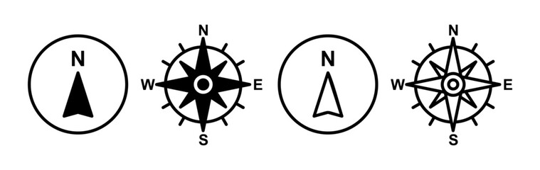 Obraz premium Compass icon vector. navigation icon