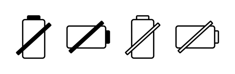 Battery icon vector. Battery charge indicator icon.