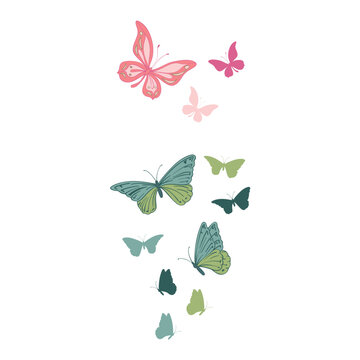 Pastel butterflies 