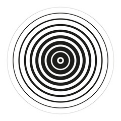 Concentric black lines. Vector illustration. EPS 10.