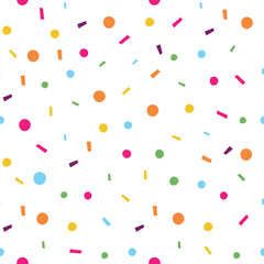 Multi color confetti print seamless repeating pattern