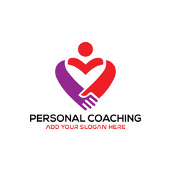 motivational personal coaching logo design vector