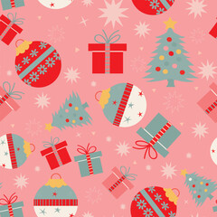Pastel Christmas Repeating Pattern