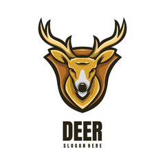 Illustration Head Deer Mascot Logo