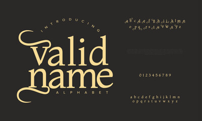 Validname creative modern urban alphabet font. Digital abstract moslem, futuristic, fashion, sport, minimal technology typography. Simple numeric vector illustration