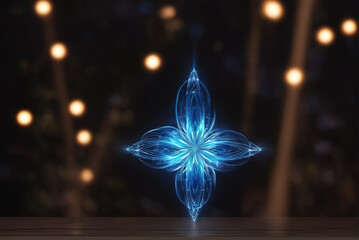 Mysterious electronic particles move out of regular graphics wallpaper on black background