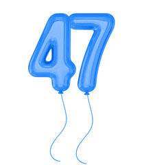 Blue Balloon Number 47