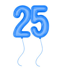 Blue Balloon Number 25