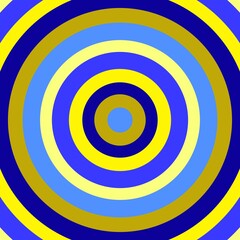 Circles background with blue and yellow background
