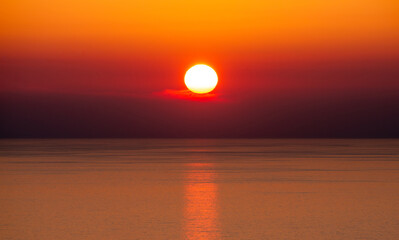 Beautiful sunset over the sea