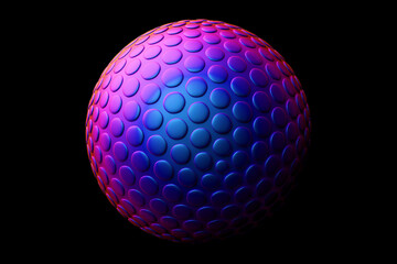 3D illustration of a   blue  sphere  with many faces, crystals scatter   on a black  background.  Cyber ball sphere