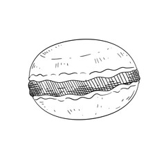 macaron handdrawn illustration 