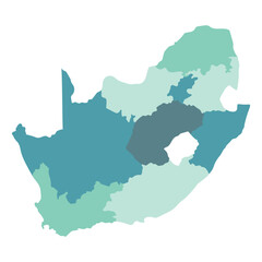 Fototapeta premium South Africa map with administrative. Map of South Africa