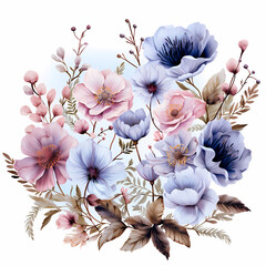 beautiful flowers digital wallpaper