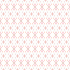 Seamless red ornament in arabian style. Geometric abstract pink background. Grill with pattern for wallpapers and backgrounds