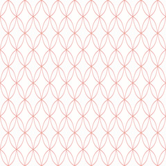 Naklejka premium Seamless red ornament in arabian style. Geometric abstract pink background. Grill with pattern for wallpapers and backgrounds