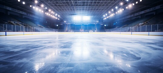 Hockey arena. Generative AI technology.