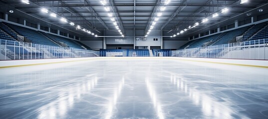 Ice hockey stadium. Generative AI technology.