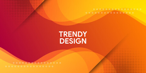 Abstract colorful orange curve background	
