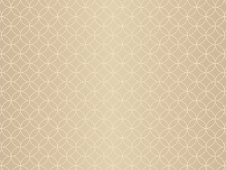 和風背景　金色の七宝模様　ゴールド