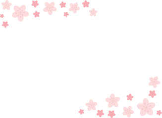 シンプルな桃の花のフレーム