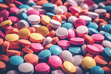 Fototapeta na wymiar close up of pills