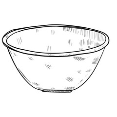 bowl baking stuff hand drawn