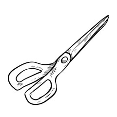 scissors hand drawn
