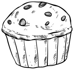 cupcake bakery hand drawn