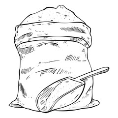 flour bakery hand drawn