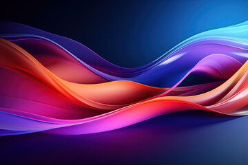 Fototapeta premium Mesmerizing Abstract Multicolor Wavy Motion Background: A Symphony of Colors in Motion