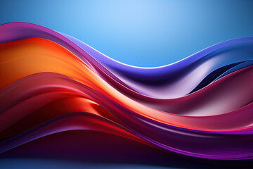 Multicolor Wavy Motion Background: Abstract Art in Motion