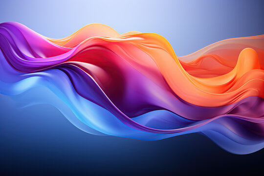 Multicolor Wavy Motion Background: Abstract Art in Motion