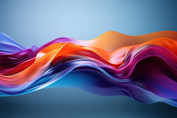 Elegant and Dynamic: Abstract Multicolor Wavy Motion Background Delights - obrazy, fototapety, plakaty