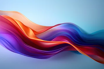 Foto op Plexiglas Elegant and Dynamic: Abstract Multicolor Wavy Motion Background Delights © Amika Studio