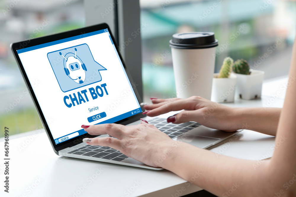 Poster chatbot software application for modish online business that automatically reply to customer questio