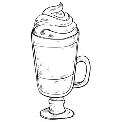 ice cofee handdrawn 