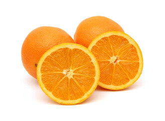Nice fresh orange isolated on a white background