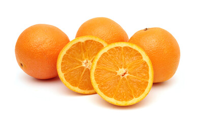 Nice fresh orange isolated on a white background