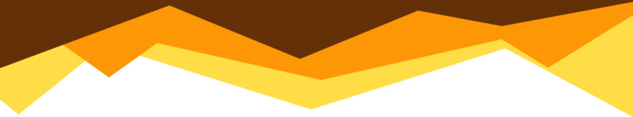 Yellow Abstract Geometric Header Border Isolated Vector